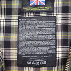 Mc Orvis 1990s Made in England Oiled Jacket, Size L, Khaki, Waterproof Cotton, Check Lining