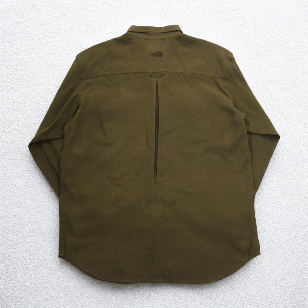 THE NORTH FACE Outdoor Nylon Work Shirt, L, Khaki, Chest Pocket, US Standard