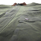 Mc Orvis 1990s Made in England Oiled Jacket, Size L, Khaki, Waterproof Cotton, Check Lining