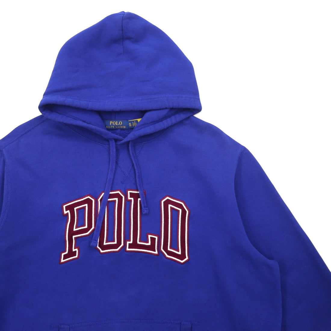 POLO RALPH LAUREN Logo Embroidered Pullover Hoodie XL Blue Cotton