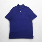 POLO RALPH LAUREN Classic Fit Polo Shirt L CLASSIC FIT Navy Cotton Pique Small Pony Embroidery
