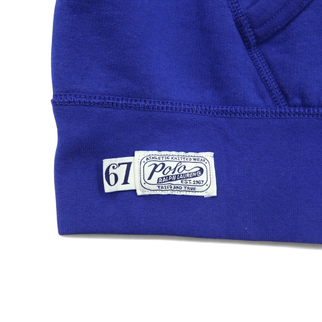 POLO RALPH LAUREN Logo Embroidered Pullover Hoodie XL Blue Cotton