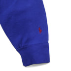 POLO RALPH LAUREN Logo Embroidered Pullover Hoodie XL Blue Cotton