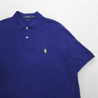 POLO RALPH LAUREN Classic Fit Polo Shirt L CLASSIC FIT Navy Cotton Pique Small Pony Embroidery