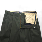 DOCKERS ( Levi's ) クラシックフィット 2タック ワイド スラックスパンツ L カーキ コットン