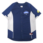 日本然リトテ-古着オンライン-CHASE AUTHENTICS ベースボールシャツ L ネイビー ポリエステル LOWE'S レーシング JIMMIE JOHNSON ビッグサイズ-CHASE AUTHENTICS Baseball Shirt L Navy Polyester LOWE'S Racing JIMMIE JOHNSON Big Size