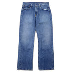 日本然リトテ-古着オンライン-POLO RALPH LAUREN デニムパンツ 32 ブルー コットン ジッパーフライ VINTAGE 15941 メキシコ製-POLO RALPH LAUREN Denim Pants 32 Blue Cotton Zipper Fly VINTAGE 15941 Mexico Made