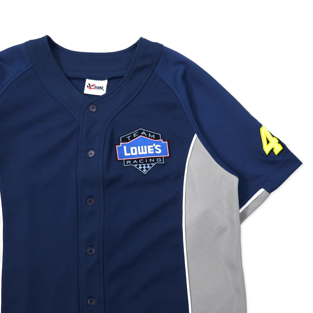 CHASE AUTHENTICS Baseball Shirt L Navy Polyester LOWE'S Racing JIMMIE JOHNSON Big Size