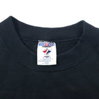 JERZEES 90's College Embroidery Sweatshirt S Black Cotton Brushed Back BOSTON Made in Mexico