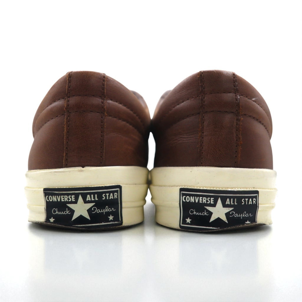 CONVERSE Leather One Star Sneakers, Size 27cm, Brown, 157744C