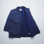 NIKE 90s Silver Tag Coach Jacket, Large, Navy Nylon, Long Length, Snap Buttons