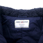 TOMMY HILFIGER SPORT Sherpa Fleece Jacket M Navy White Red Tricolor Color Polyester
