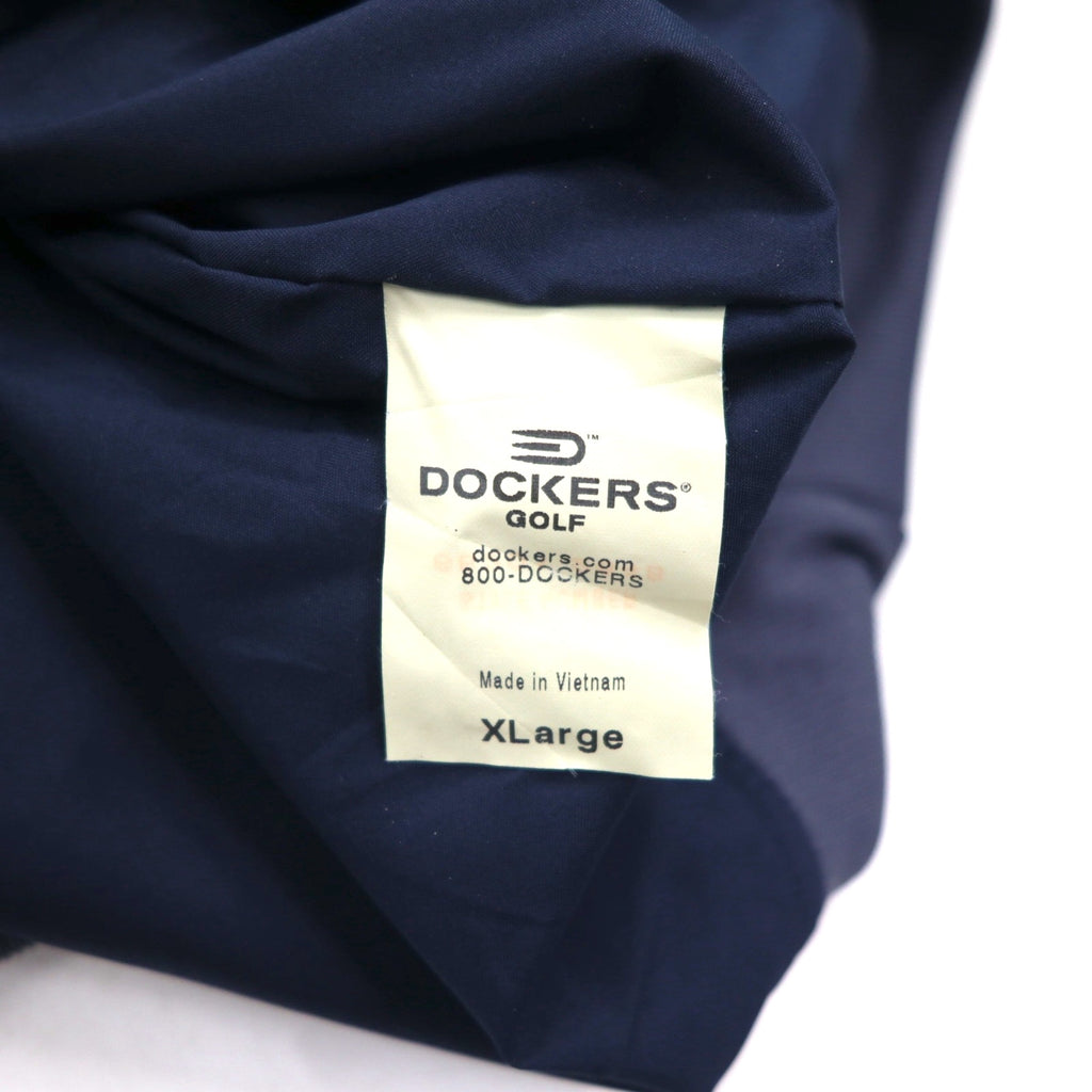 DOCKERS (Levi's) Waterproof Nylon Pullover Jacket, Size XL, Gray Check, Rayon and Polyester