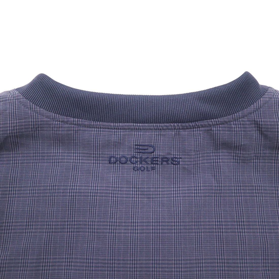 DOCKERS (Levi's) Waterproof Nylon Pullover Jacket, Size XL, Gray Check, Rayon and Polyester