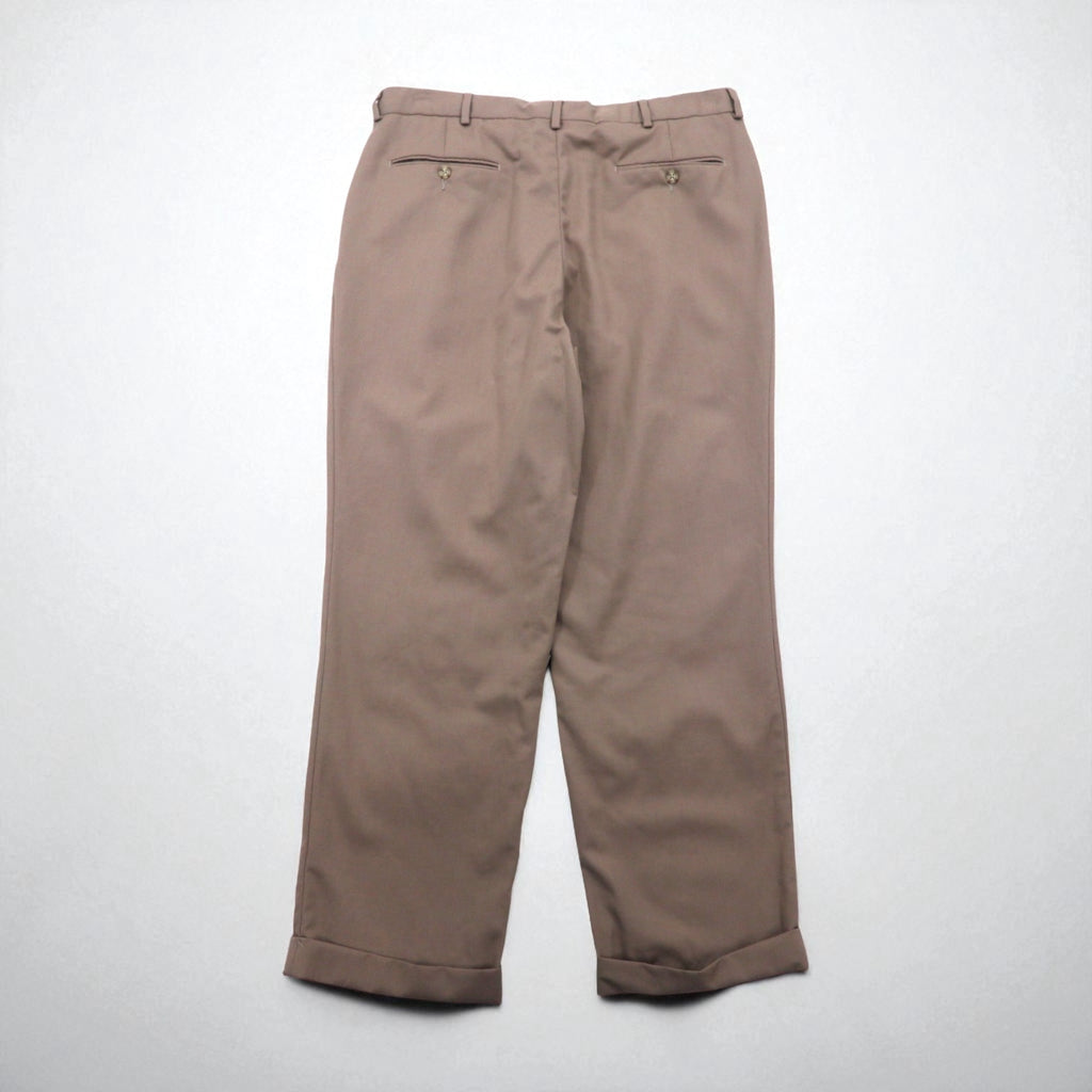 NAUTICA 2-pleat wide-leg slacks, size L, beige wool