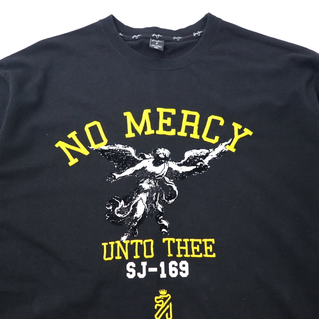 Sean John 00s NO MERCY Embroidered T-Shirt XL Black Cotton Big Size