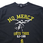 Sean John 00s NO MERCY Embroidered T-Shirt XL Black Cotton Big Size