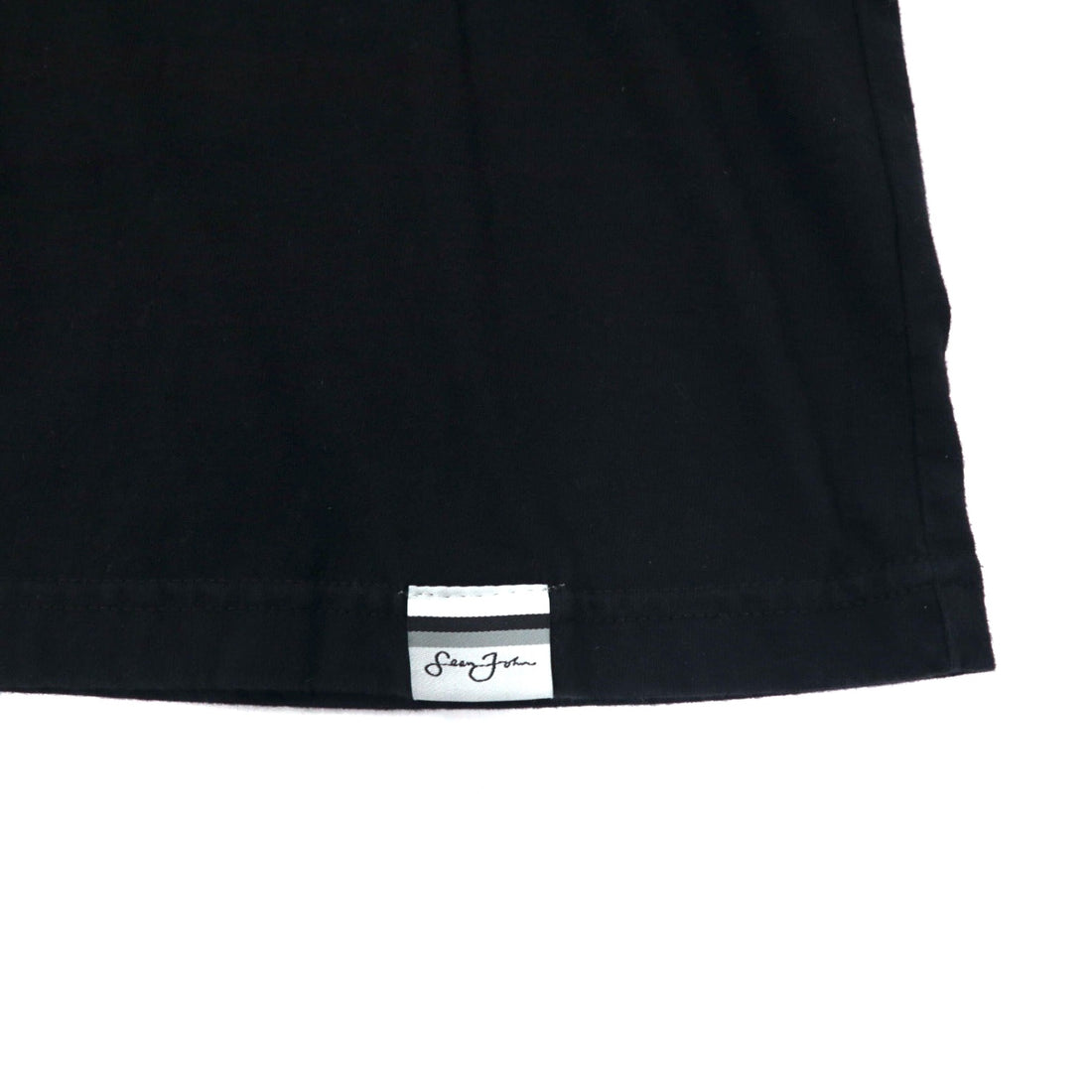 Sean John 00s NO MERCY Embroidered T-Shirt XL Black Cotton Big Size
