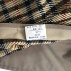 DAKS 70s Old Balmacaan Coat M Beige Iridescent Check Lining Removable Liner Made in Japan