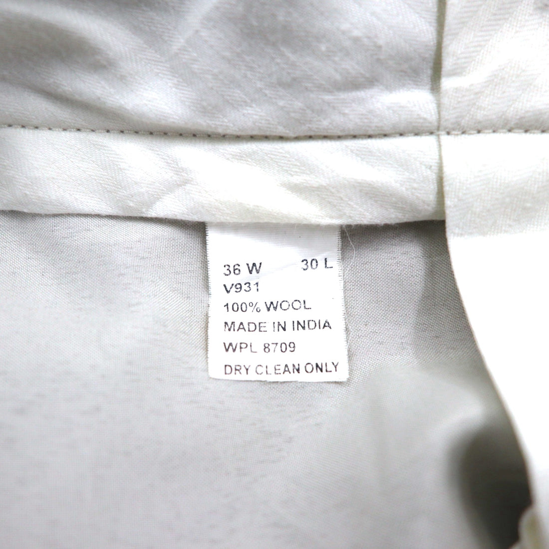 NAUTICA 2-pleat wide-leg slacks, size L, beige wool
