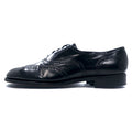 FLORSHEIM 80s Wingtip Medallion Dress Shoes 28cm Black Leather 20364