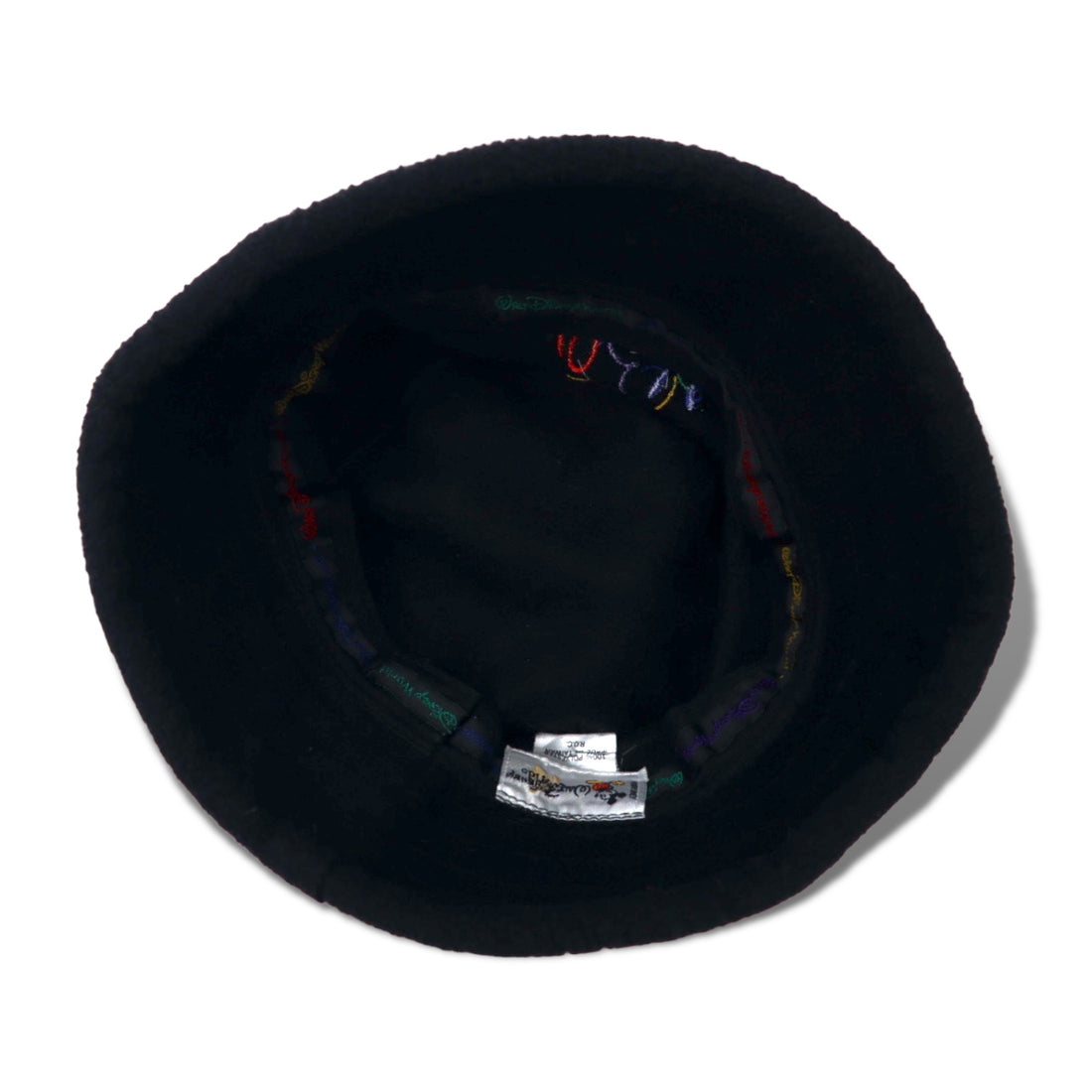 Walt Disney World 90s Fleece Bucket Hat ONE Black Polyester Mickey Mouse