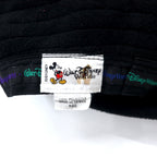 Walt Disney World 90s Fleece Bucket Hat ONE Black Polyester Mickey Mouse