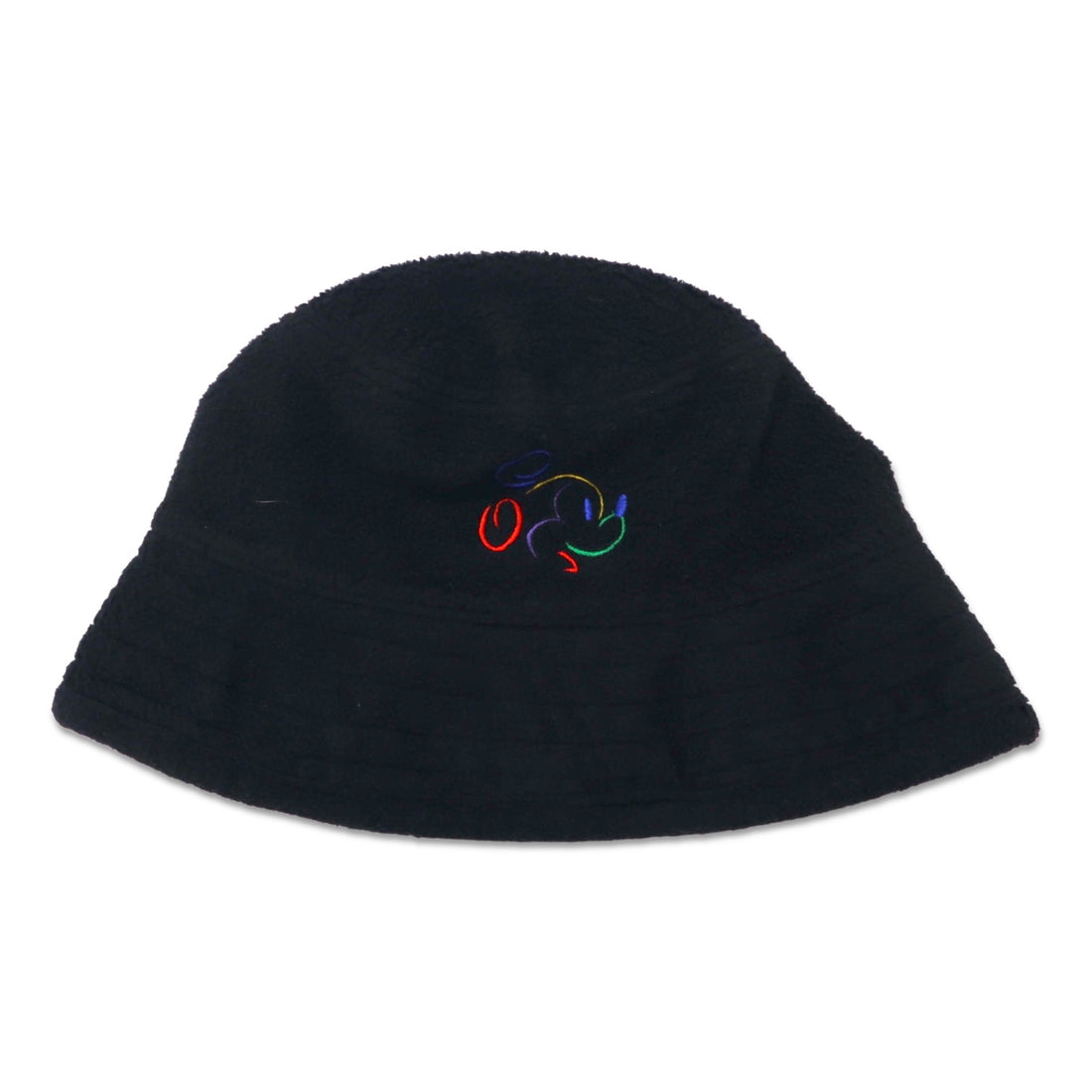 Walt Disney World 90s Fleece Bucket Hat ONE Black Polyester Mickey Mouse