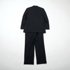 Burberry's Classics Vintage Super 100s 3B Suit Set, Size L, Black Wool with Shadow Stripe
