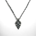 Vintage Skull Chain Necklace Skull Chain Necklace Pendant Silver STERLING 925 Gothic Rock