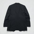 Burberry's Classics Vintage Super 100s 3B Suit Set, Size L, Black Wool with Shadow Stripe