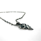 Vintage Skull Chain Necklace Skull Chain Necklace Pendant Silver STERLING 925 Gothic Rock
