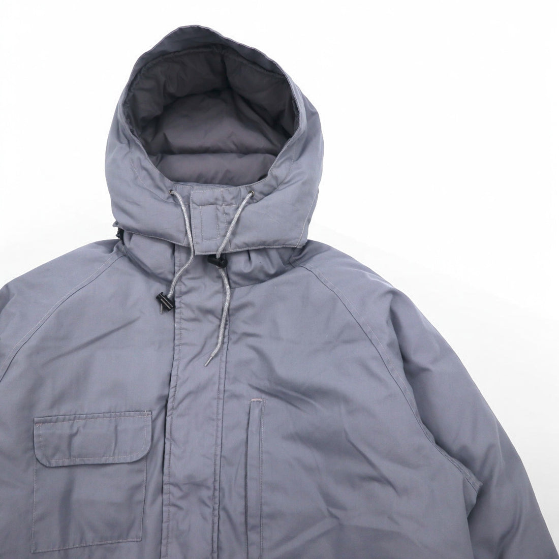 Cabela's 90s Detachable Hood 65/35 Cross Goose Down Jacket, XL, Grey, Drawcord