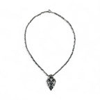 Vintage Skull Chain Necklace Skull Chain Necklace Pendant Silver STERLING 925 Gothic Rock