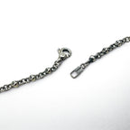 Vintage Skull Chain Necklace Skull Chain Necklace Pendant Silver STERLING 925 Gothic Rock