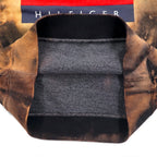 TOMMY HILFIGER Tie-dye front V sweatshirt M black printed flag logo