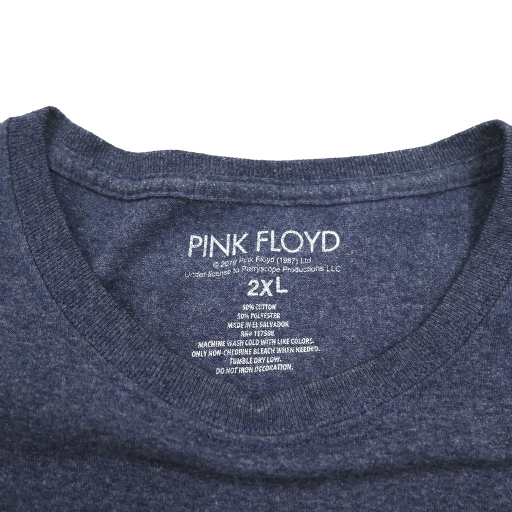 PINK FLOYD Pink Floyd Rock Band T-Shirt Band Tee 2XL Navy Madness The Dark Side of the Moon Made in El Salvador