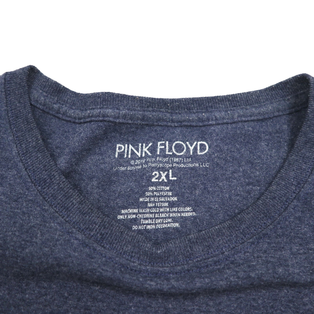 PINK FLOYD Pink Floyd Rock Band T-Shirt Band Tee 2XL Navy Madness The Dark Side of the Moon Made in El Salvador