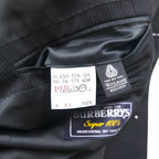 Burberry's Classics Vintage Super 100s 3B Suit Set, Size L, Black Wool with Shadow Stripe