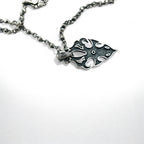 Vintage Skull Chain Necklace Skull Chain Necklace Pendant Silver STERLING 925 Gothic Rock