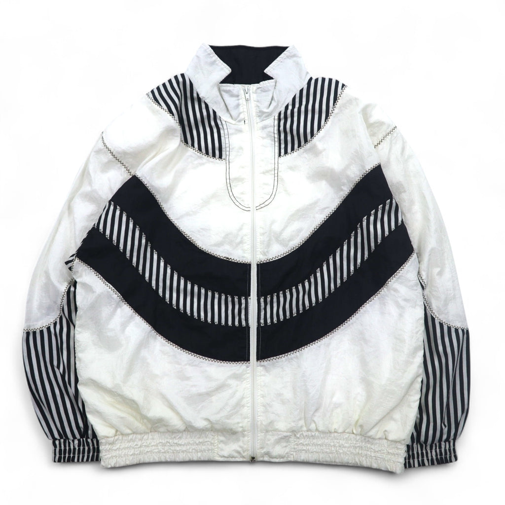 Vintage 80s Windbreaker Jacket SUNTERRA Nylon Jacket Jersey L White All-over Pattern