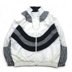 Vintage 80s Windbreaker Jacket SUNTERRA Nylon Jacket Jersey L White All-over Pattern