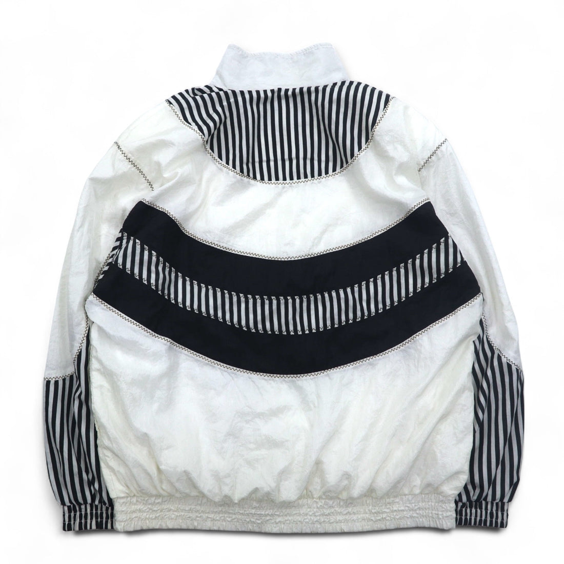 Vintage 80s Windbreaker Jacket SUNTERRA Nylon Jacket Jersey L White All-over Pattern