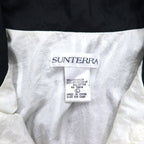 Vintage 80s Windbreaker Jacket SUNTERRA Nylon Jacket Jersey L White All-over Pattern