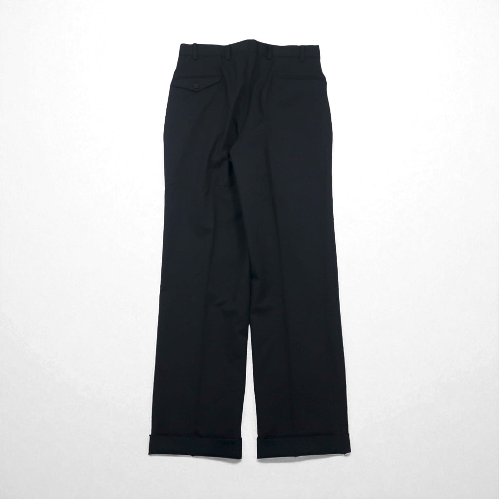 Burberry's Classics Vintage Super 100s 3B Suit Set, Size L, Black Wool with Shadow Stripe