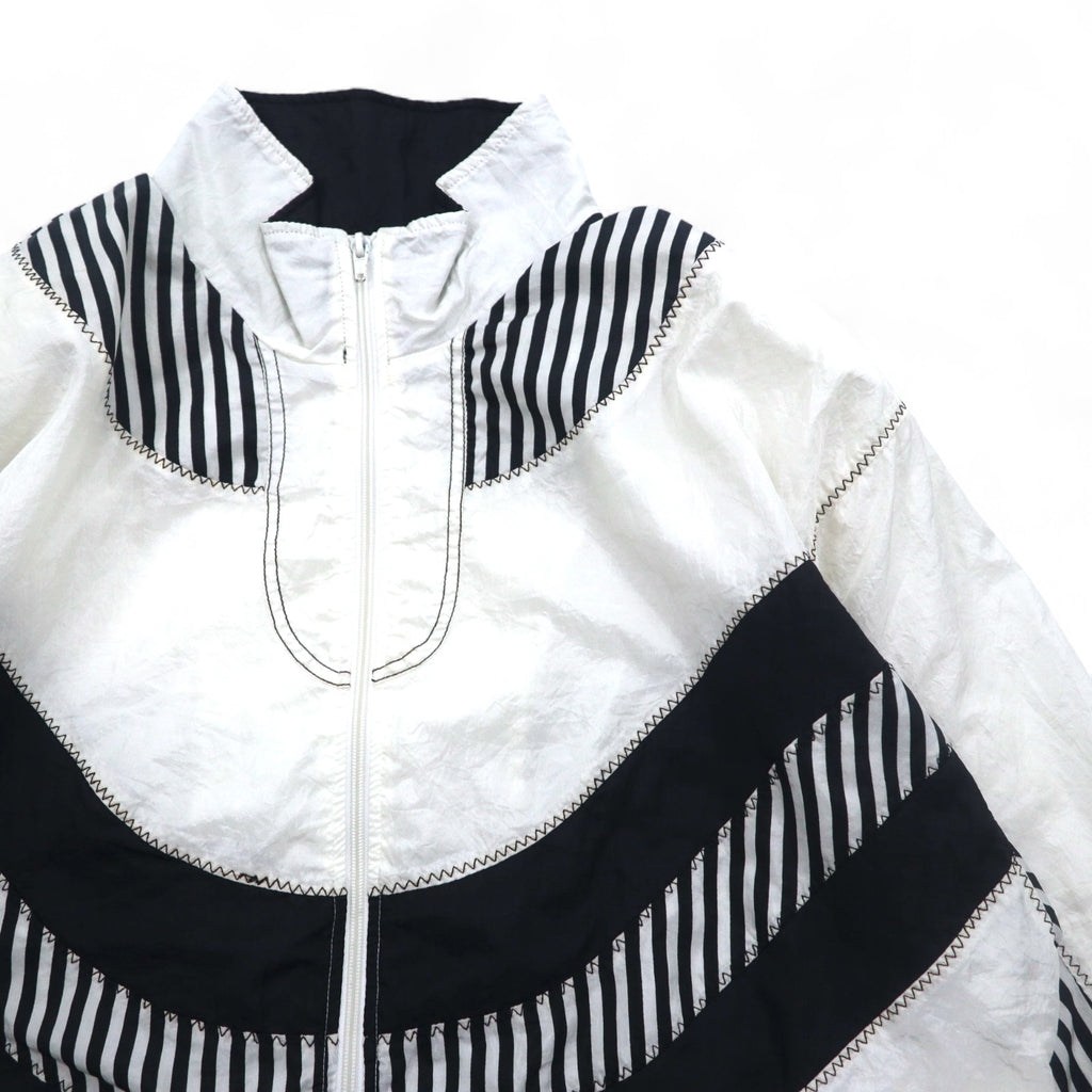 Vintage 80s Windbreaker Jacket SUNTERRA Nylon Jacket Jersey L White All-over Pattern