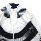 Vintage 80s Windbreaker Jacket SUNTERRA Nylon Jacket Jersey L White All-over Pattern
