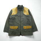 COLAMTISS 1970s French Corduroy Hunting Jacket, Khaki, Size L, DMC Zipper, Eurowork