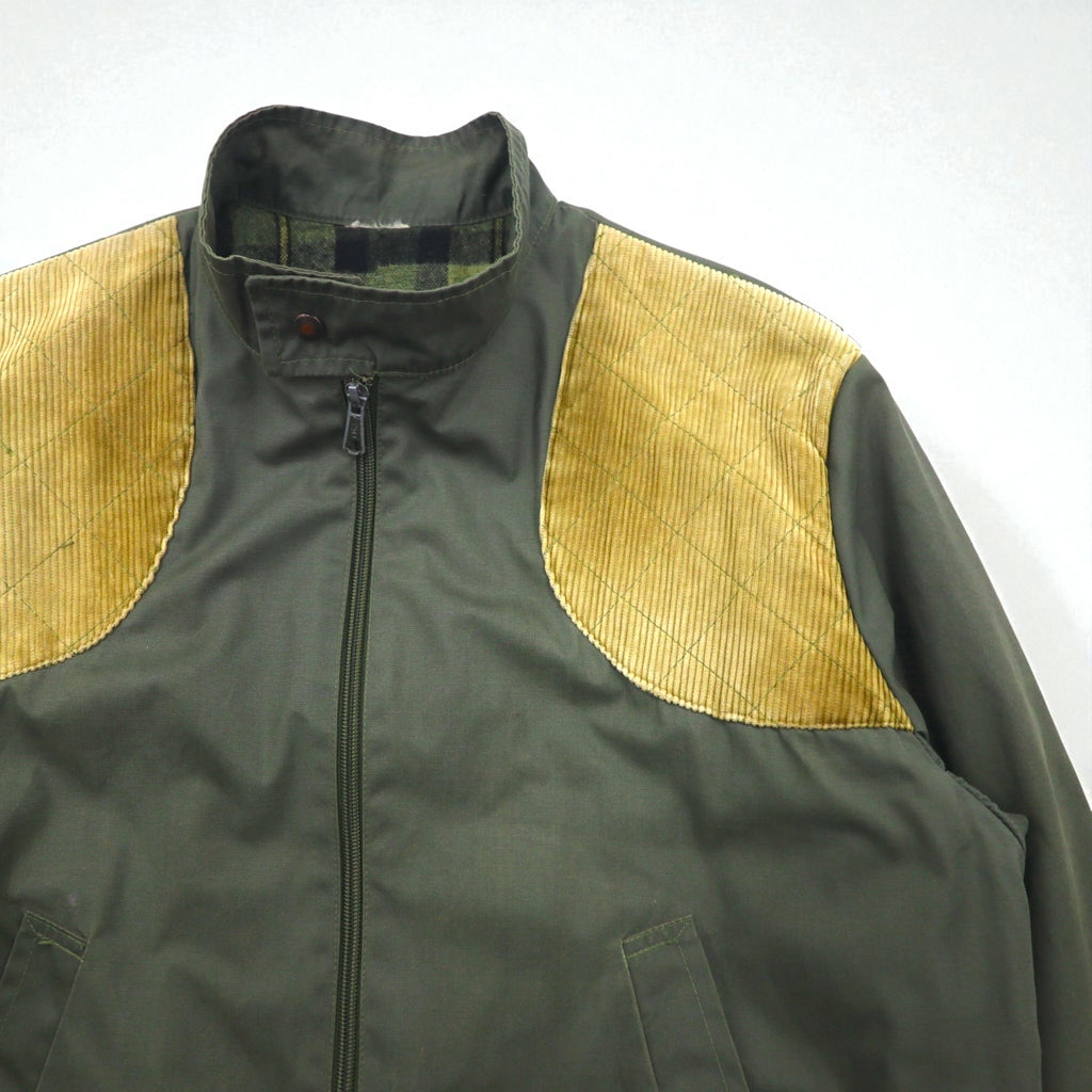 COLAMTISS 1970s French Corduroy Hunting Jacket, Khaki, Size L, DMC Zipper, Eurowork