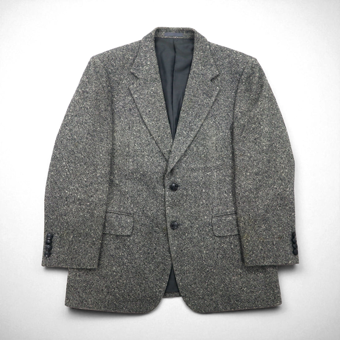Burberry's Old Cashmere Blend 2B Tweed Jacket, Size M, Gray, Wool, Made in Japan